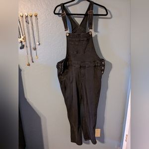 Torrid Sz. 16R Faded Black Slim Leg Overalls STRETCHY